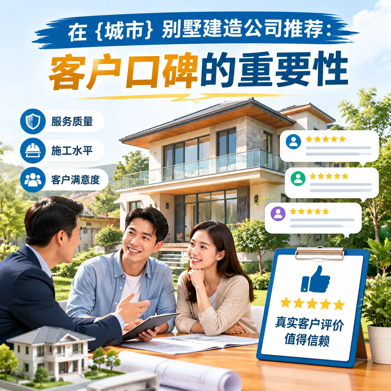 在 正安 别墅建造公司推荐:客户口碑的重要性