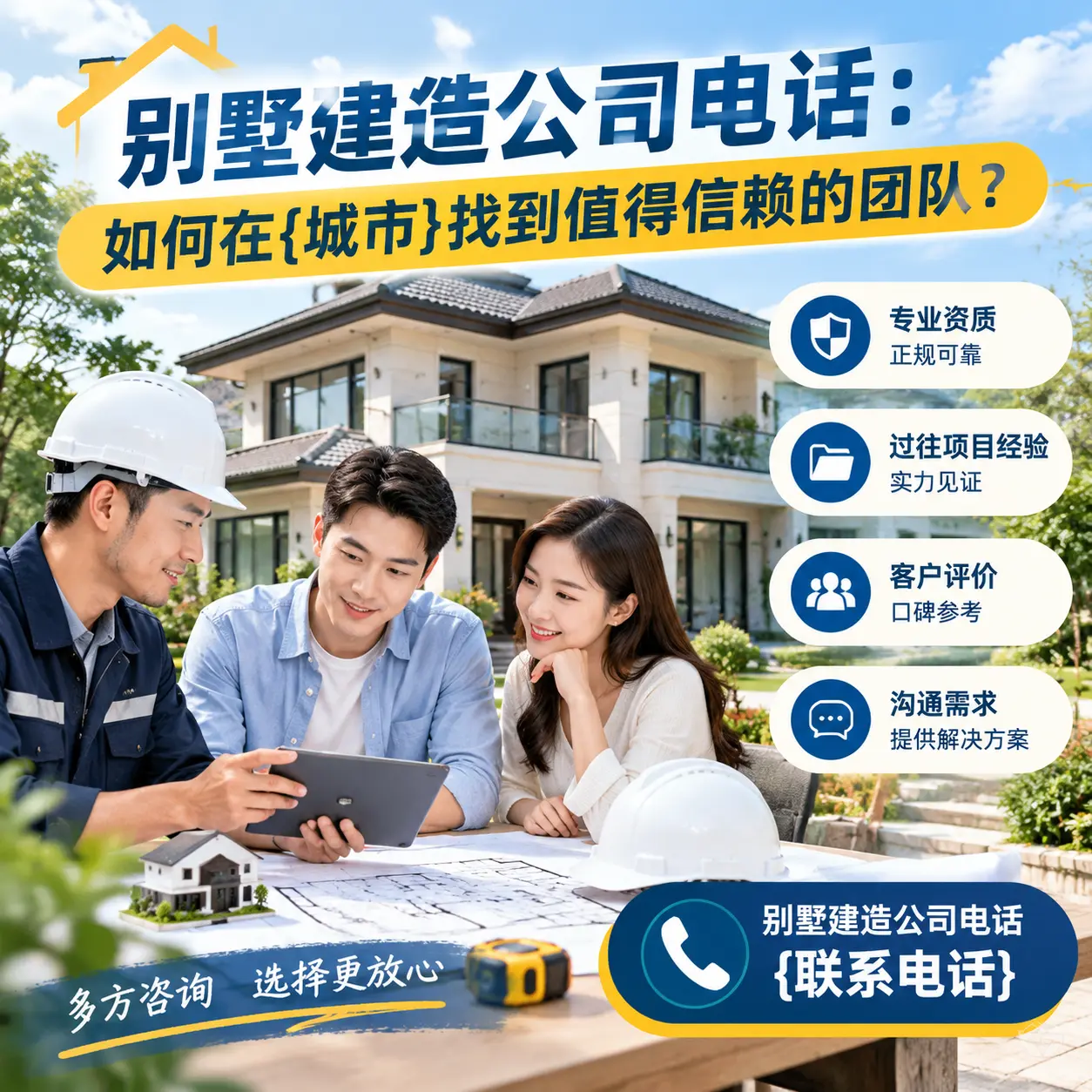 别墅建造公司电话:如何在正安找到值得信赖的团队?